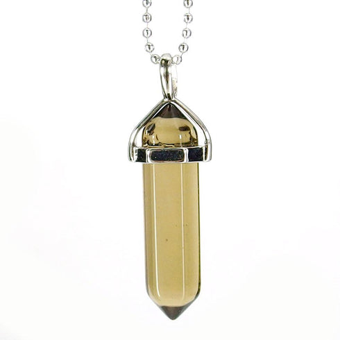 Smoky Quartz Gemstone Pendant Necklace